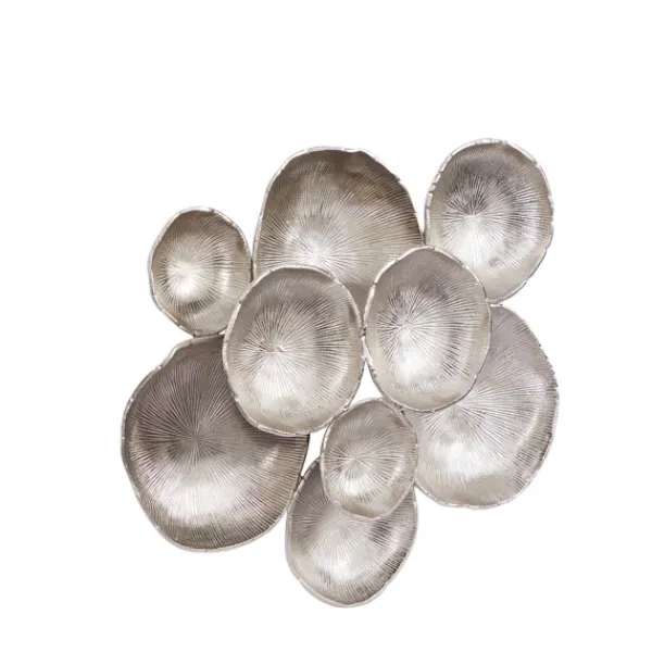 Wall Plaques-Kirkland's Home Aluminum Clustered Bowls Wall Plaque Silver