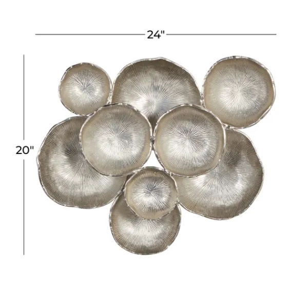 Wall Plaques-Kirkland's Home Aluminum Clustered Bowls Wall Plaque Silver