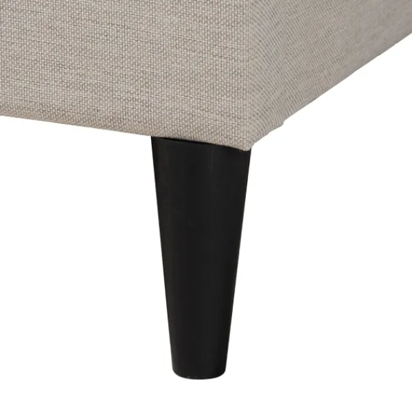 Beds & Headboards-Kirkland's Home Amala Beige Button Tufted Queen Bed Frame Tan