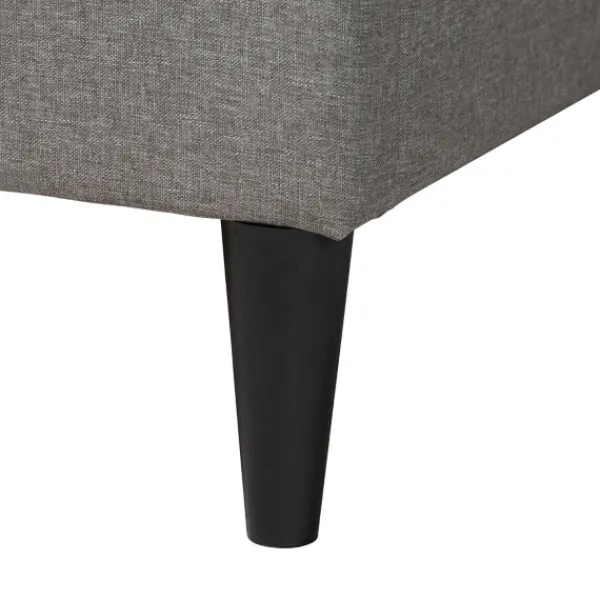Beds & Headboards-Kirkland's Home Amala Button Tufted Queen Bed Frame Gray