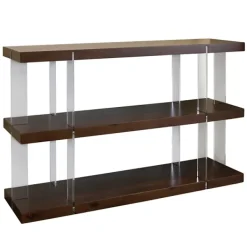 Console Tables-Kirkland's Home Amari Chestnut Acrylic Console Table Brown