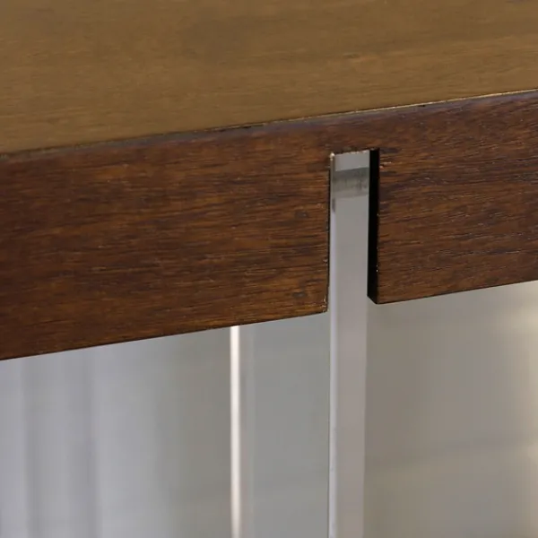 Console Tables-Kirkland's Home Amari Chestnut Acrylic Console Table Brown