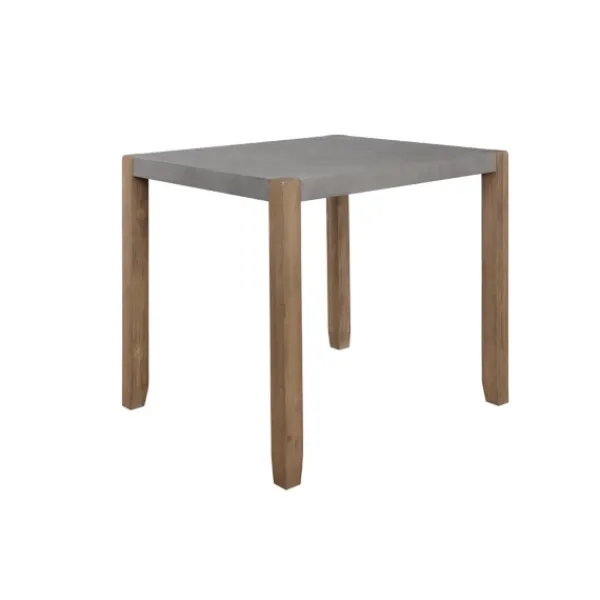 Dining Tables-Kirkland's Home Amber Wood And Faux Concrete Dining Table Brown/Gray