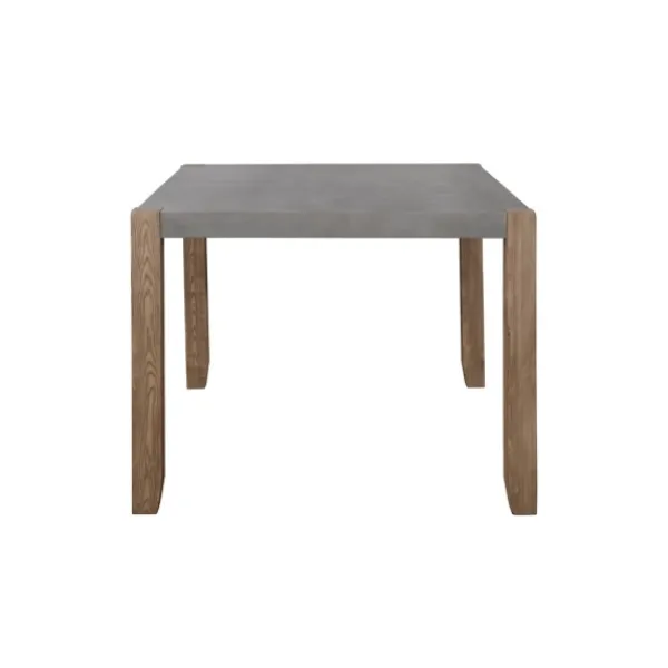 Dining Tables-Kirkland's Home Amber Wood Faux Concrete Top Dining Table Brown