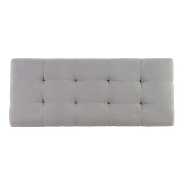 Entryway Furniture-Kirkland's Home Amelia Tufted Shoe Storage Ottoman Bench Gray