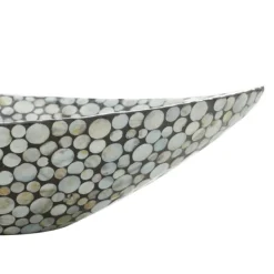 Decorative Trays-Kirkland's Home And Beige Mussel Shell Mother Of Pearl Tray Gray
