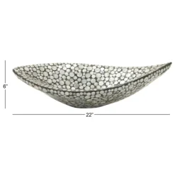 Decorative Trays-Kirkland's Home And Beige Mussel Shell Mother Of Pearl Tray Gray