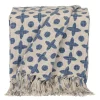 Blankets & Throws-Kirkland's Home And Beige Patterned Fringe Throw Blue