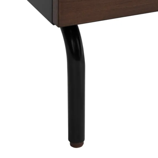 Nightstands-Kirkland's Home And Black 2-Drawer Nightstand Brown
