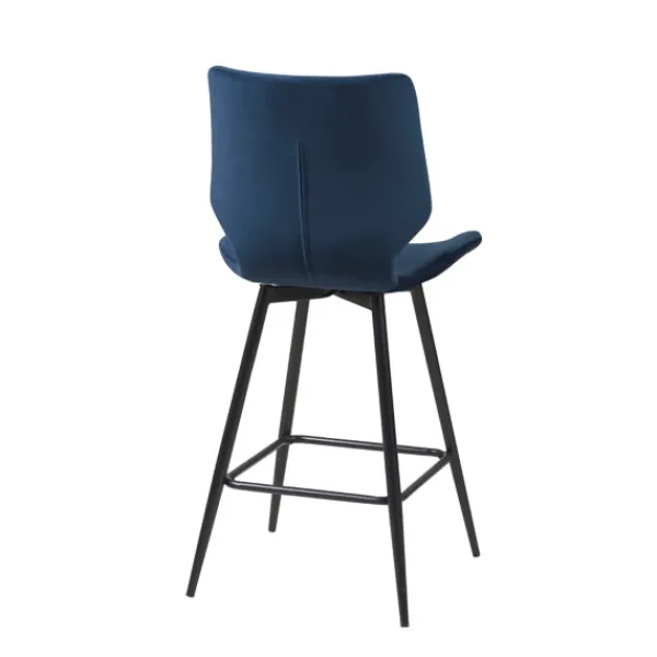 Bar Stools & Counter Height Stools-Kirkland's Home And Black Metal Swivel Counter Stool Blue