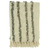 Blankets & Throws-Kirkland's Home And Black Tufted Lines Throw Ivory