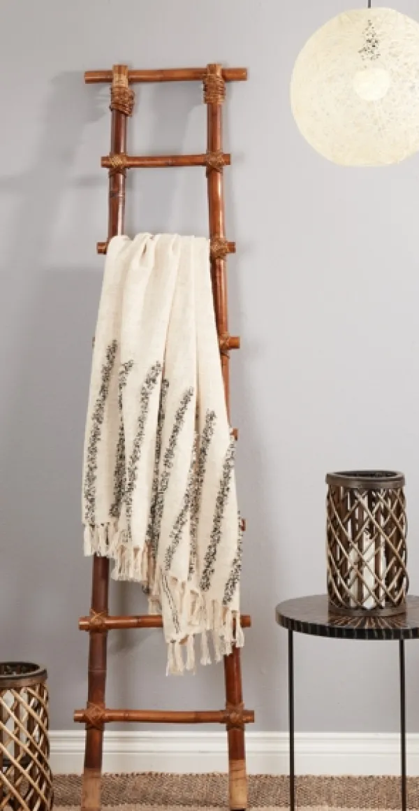 Blankets & Throws-Kirkland's Home And Black Tufted Lines Throw Ivory