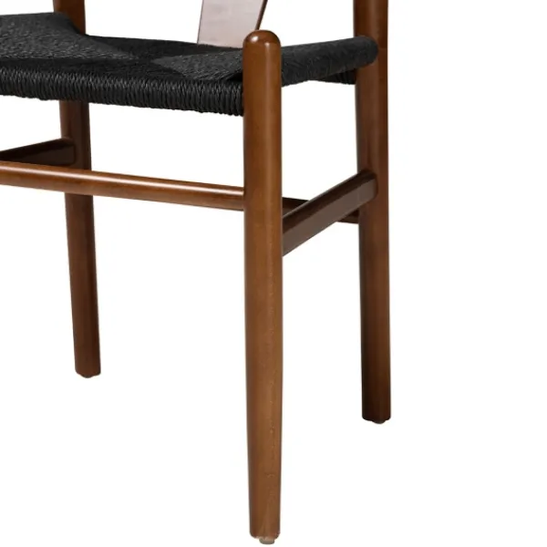 Dining Chairs-Kirkland's Home And Black Wishbone Dining Chairs, Set Of 2 Brown