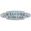 Wall Quotes & Signs-Kirkland's Home And Blue Welcome To The Lake Wall Plaque White