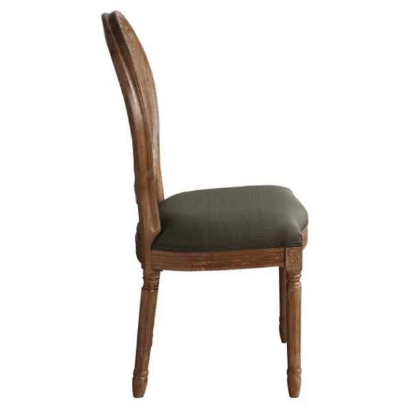 Dining Chairs-Kirkland's Home And Brown Cane Oval Back Dining Chair Gray