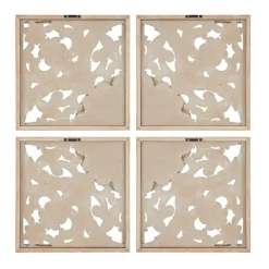 Wall Plaques-Kirkland's Home And Brown 4-Pc. Medallion Plaque White