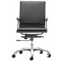 Office Furniture-Kirkland's Home And Chrome Ergonomic Office Chair Black