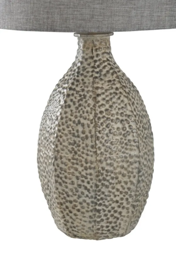 Table Lamps-Kirkland's Home And Cream Textured Table Lamp Gray