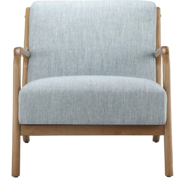 Accent Chairs-Kirkland's Home And Elm Wood Mid-Century Modern Armchair Gray