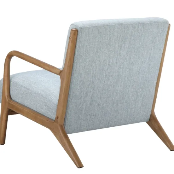 Accent Chairs-Kirkland's Home And Elm Wood Mid-Century Modern Armchair Gray