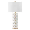Table Lamps-Kirkland's Home And Gold Cut-Out Ovals Table Lamp White