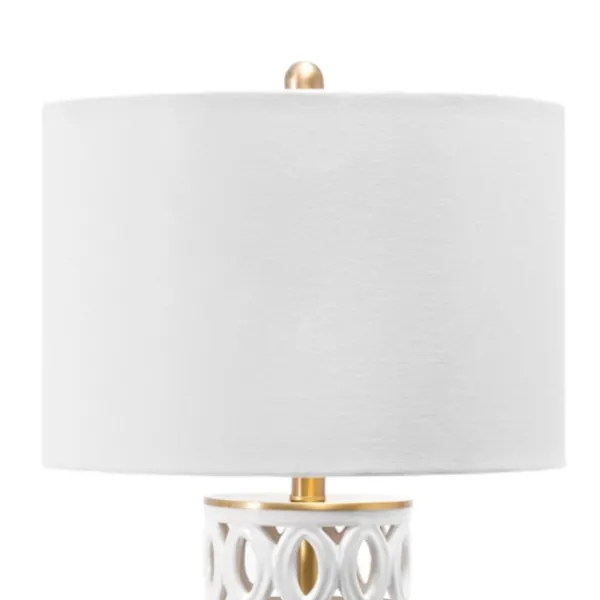 Table Lamps-Kirkland's Home And Gold Cut-Out Ovals Table Lamp White