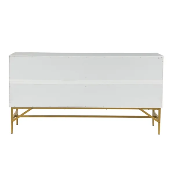 Cabinets & Sideboards-Kirkland's Home And Gold 4-Door Sideboard White