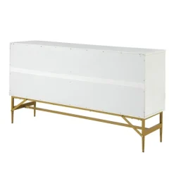 Cabinets & Sideboards-Kirkland's Home And Gold 4-Door Sideboard White