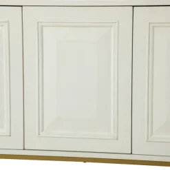 Cabinets & Sideboards-Kirkland's Home And Gold 4-Door Sideboard White