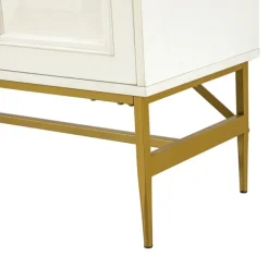 Cabinets & Sideboards-Kirkland's Home And Gold 4-Door Sideboard White