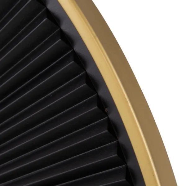 Decorative Mirrors-Kirkland's Home And Gold Double Ribbed Wall Mirror Black