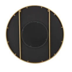 Decorative Mirrors-Kirkland's Home And Gold Double Ribbed Wall Mirror Black