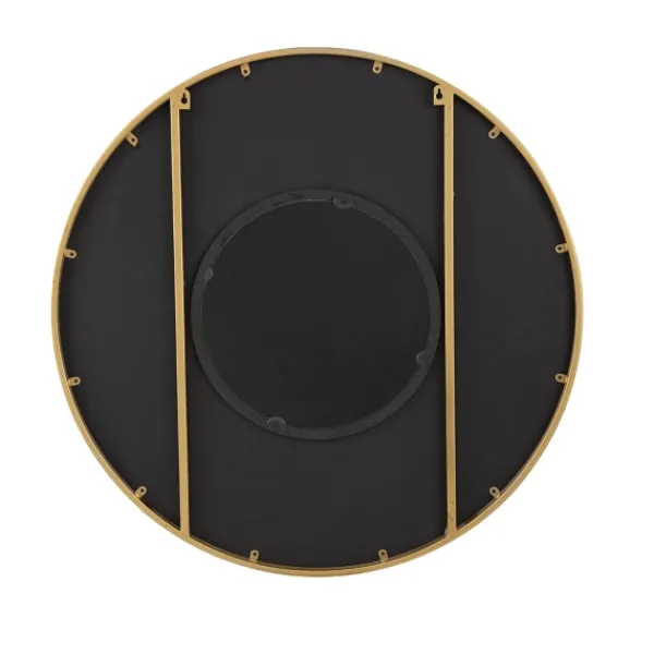 Decorative Mirrors-Kirkland's Home And Gold Double Ribbed Wall Mirror Black