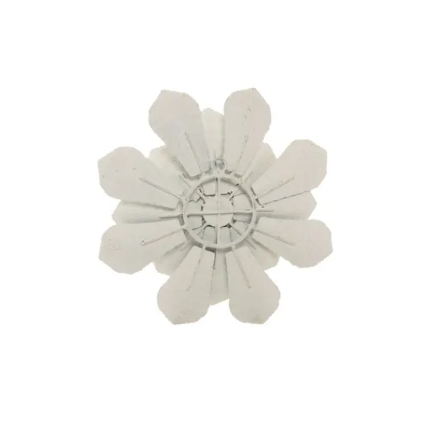 Wall Plaques-Kirkland's Home And Gold Metal Flower Small Wall Plaque White