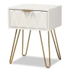 Accent & End Tables-Kirkland's Home And Gold Single Drawer Accent Table White