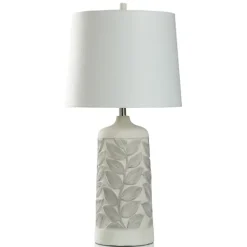 Table Lamps-Kirkland's Home And Gray Botanical Table Lamp White