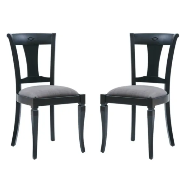 Dining Chairs-Kirkland's Home And Gray Linen Dining Chairs, Set Of 2 Black