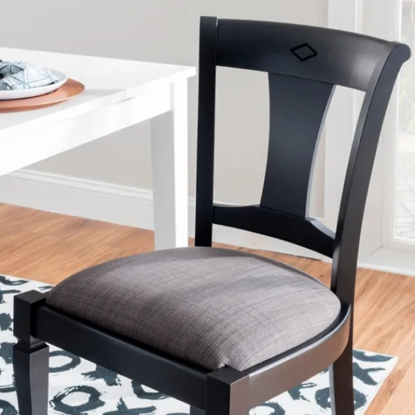 Dining Chairs-Kirkland's Home And Gray Linen Dining Chairs, Set Of 2 Black