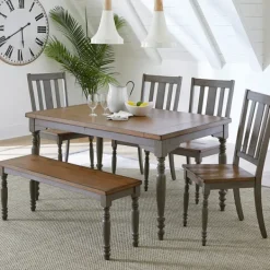 Dining Chairs-Kirkland's Home And Gray Wooden Dining Chairs, Set Of 2 Brown