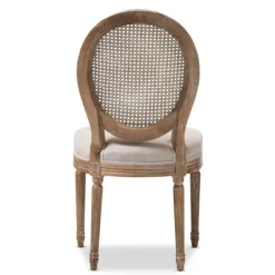 Dining Chairs-Kirkland's Home And Natural Cane Oval Back Dining Chair White