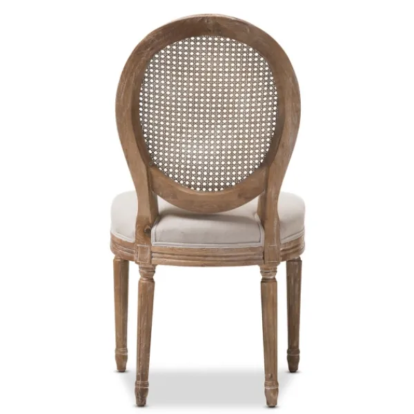 Dining Chairs-Kirkland's Home And Natural Cane Oval Back Dining Chair White