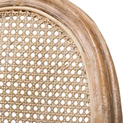 Dining Chairs-Kirkland's Home And Natural Cane Oval Back Dining Chair White