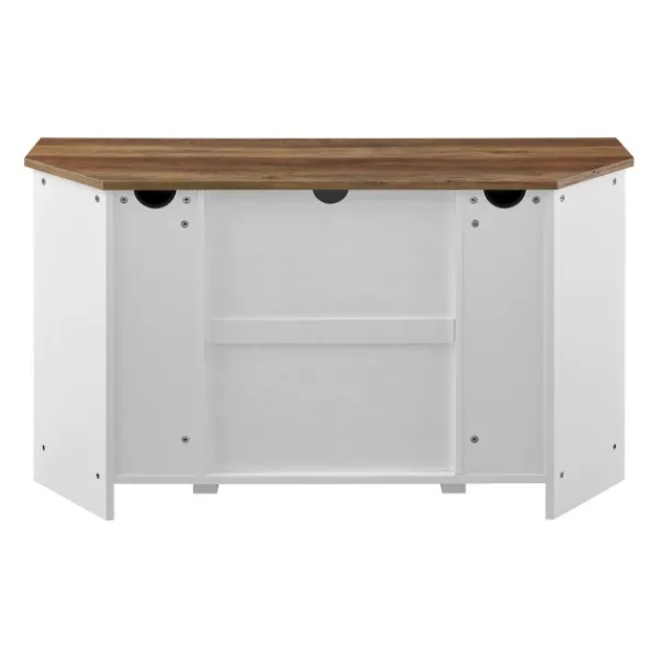 Tv Stands & Media Consoles-Kirkland's Home And Natural Sliding Barn Door Tv Stand White