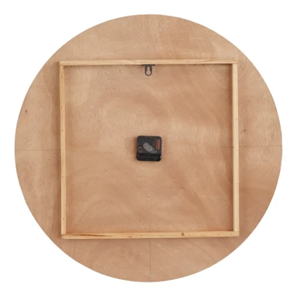 Clocks-Kirkland's Home And Natural 2-Tone Wood Wall Clock Black