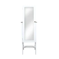 Full Length & Floor Mirrors-Kirkland's Home And Silver Wood Mirror Armoire White