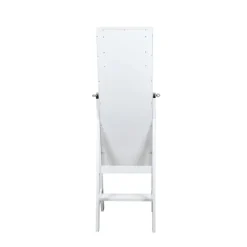 Full Length & Floor Mirrors-Kirkland's Home And Silver Wood Mirror Armoire White