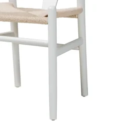 Dining Chairs-Kirkland's Home And Tan Wishbone Dining Chairs, Set Of 2 White