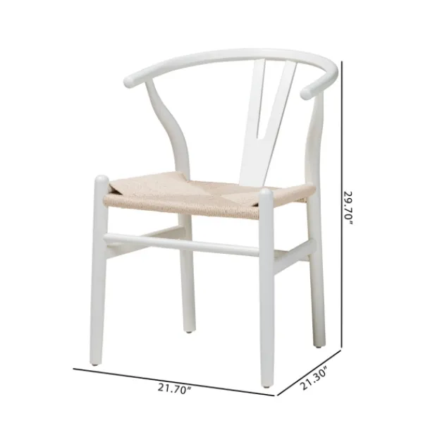 Dining Chairs-Kirkland's Home And Tan Wishbone Dining Chairs, Set Of 2 White