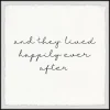 Wall Quotes & Signs-Kirkland's Home And They Lived Happily Framed Art Print White
