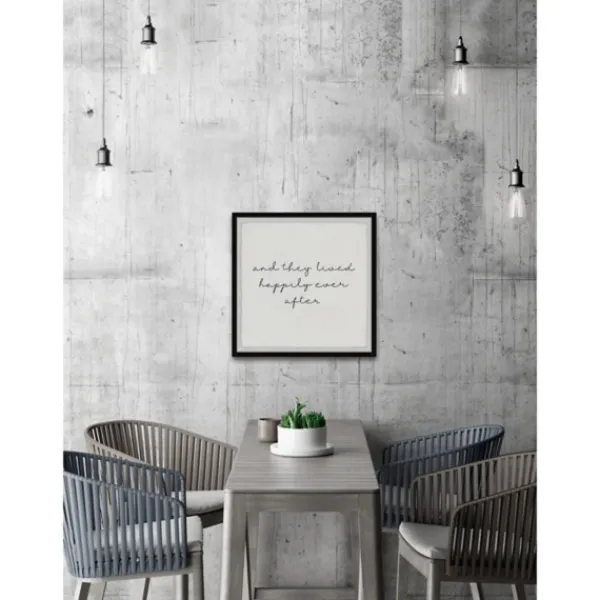 Wall Quotes & Signs-Kirkland's Home And They Lived Happily Framed Art Print White